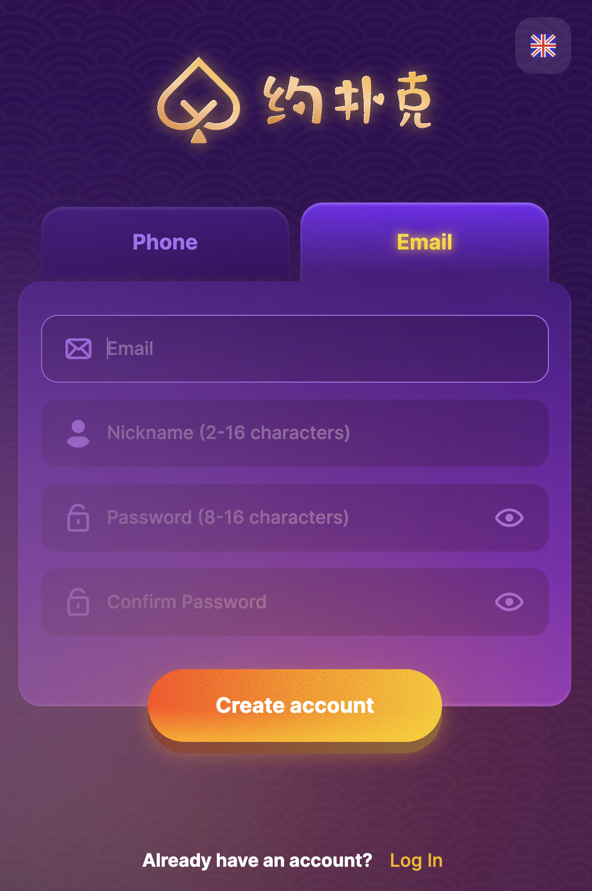 Đăng ký bằng email